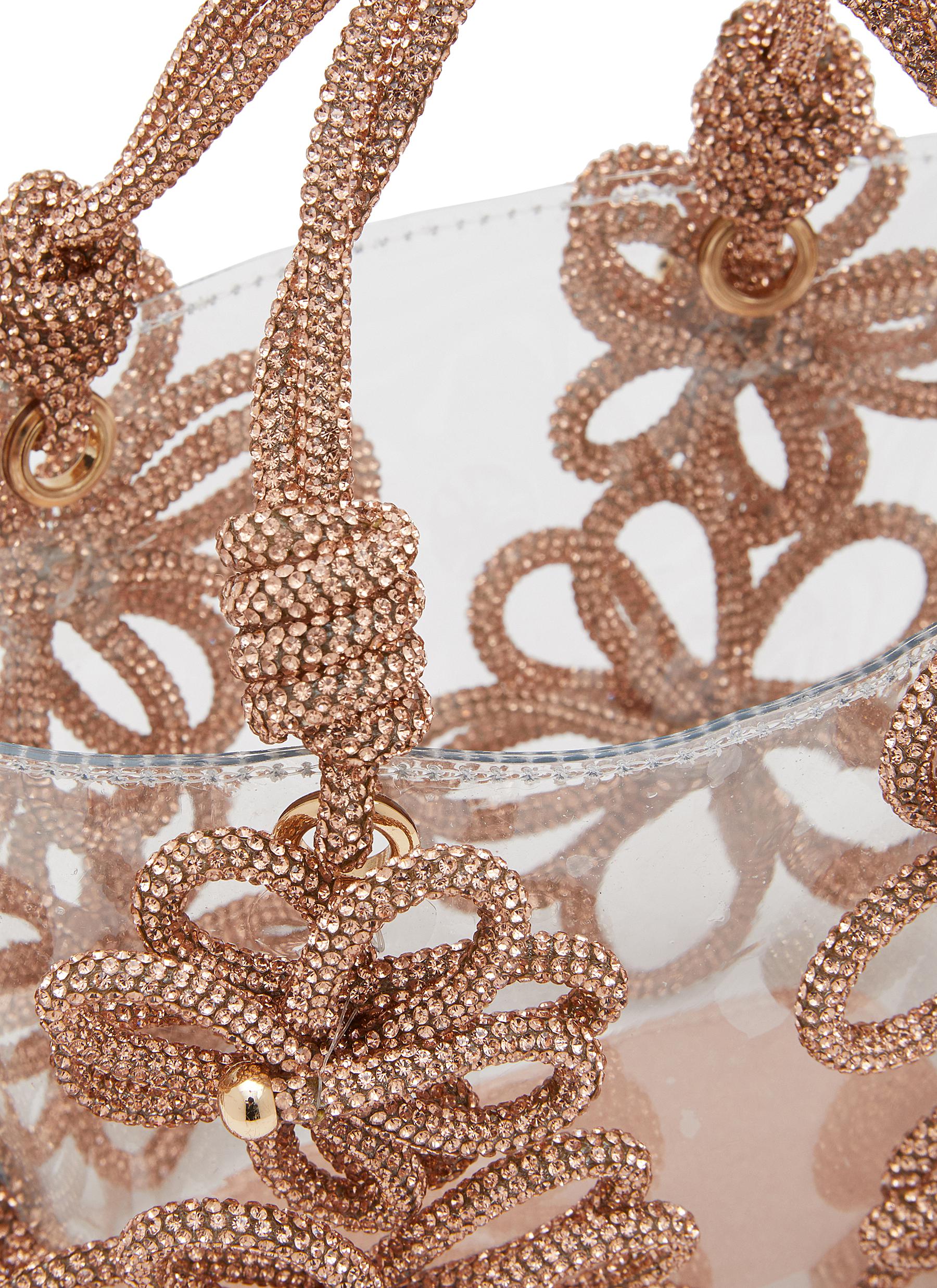 Small Tote Bag Flowers Strass Sabrina