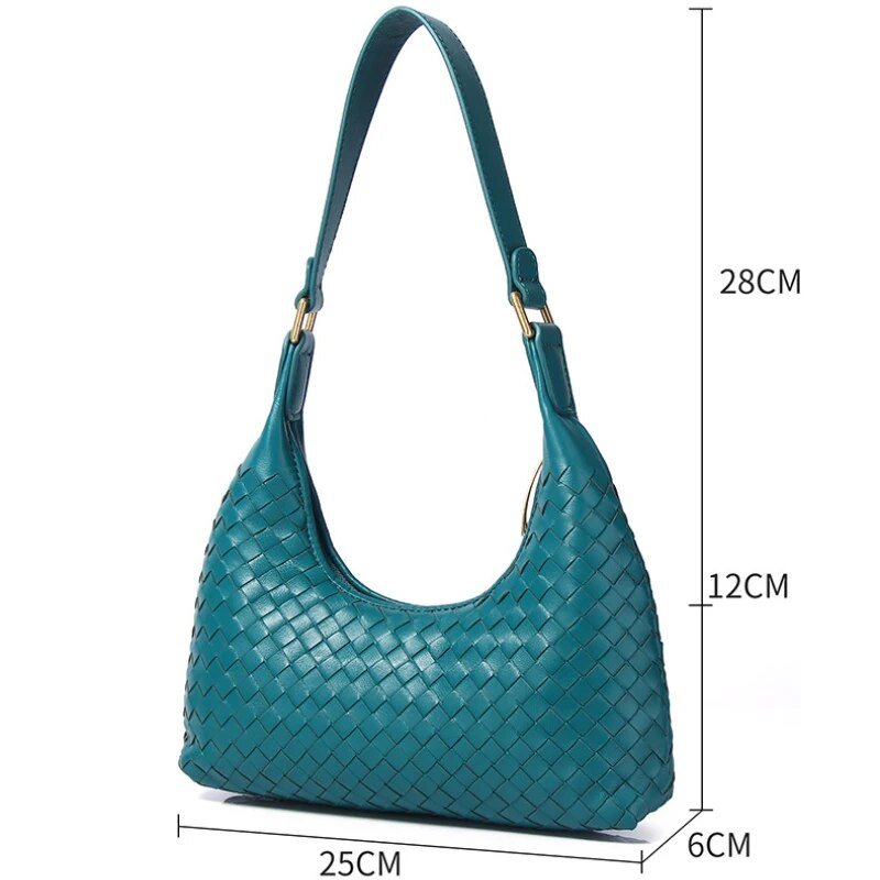 Vanessa Genuine Leather Baguette Bag