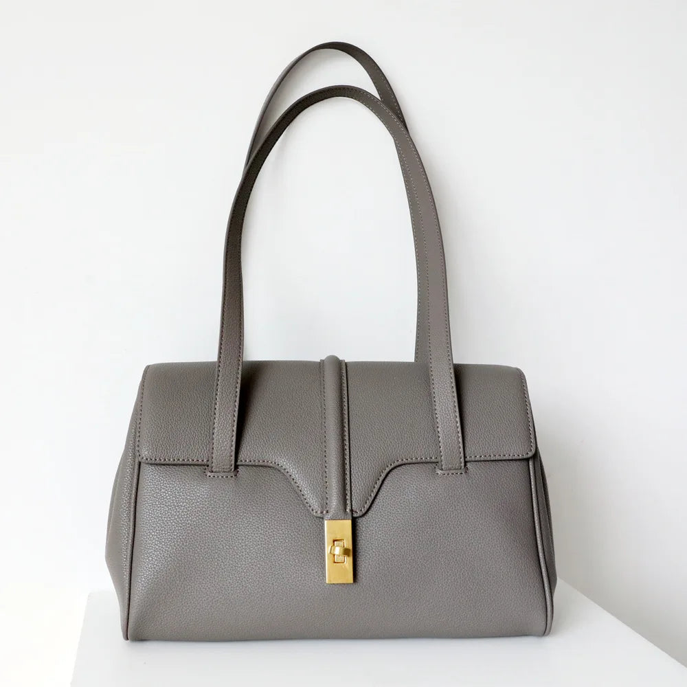 Genuine Leather Tote Bag Lilac