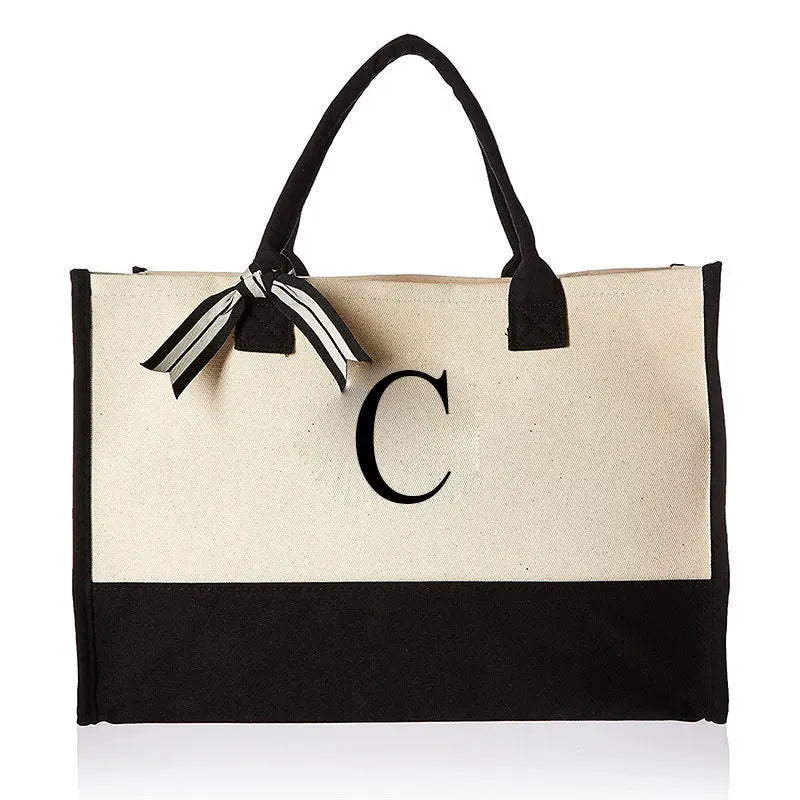 Personalised Initial Canva Bag