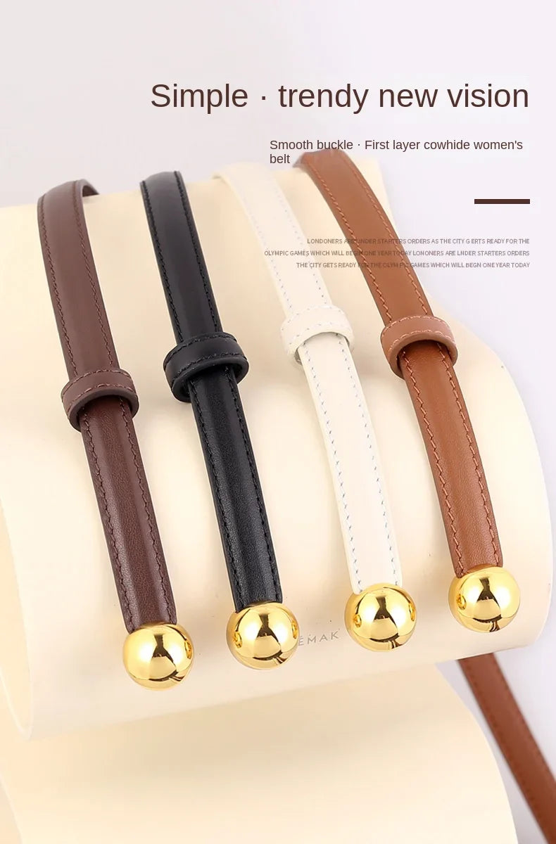 Genuine Leather Belt Ball