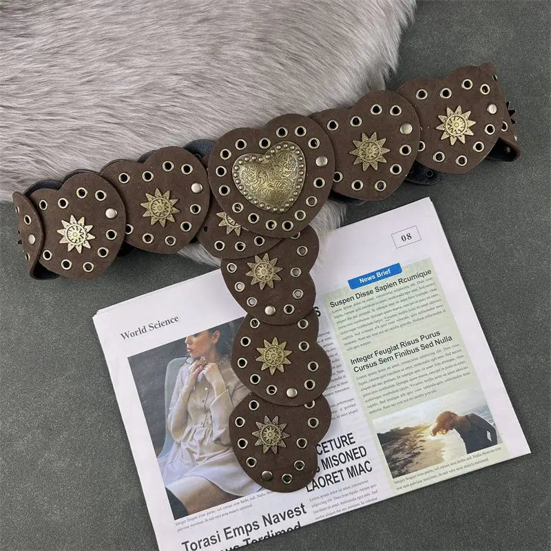 Western Cowboy Hearts Belt