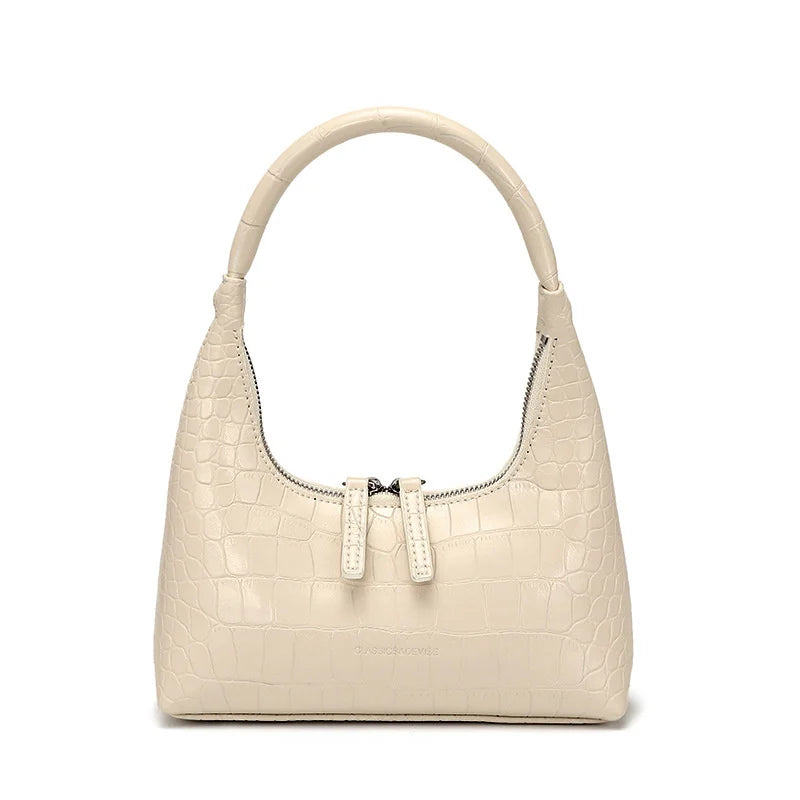 Liz Genuine Leather Baguette Bag