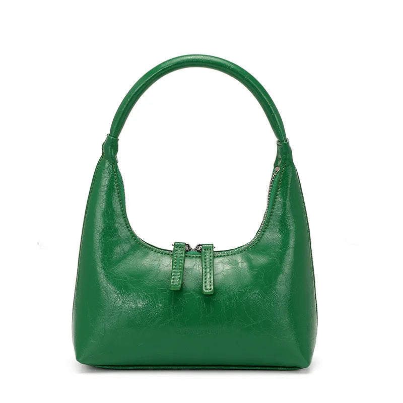 Liz Genuine Leather Baguette Bag
