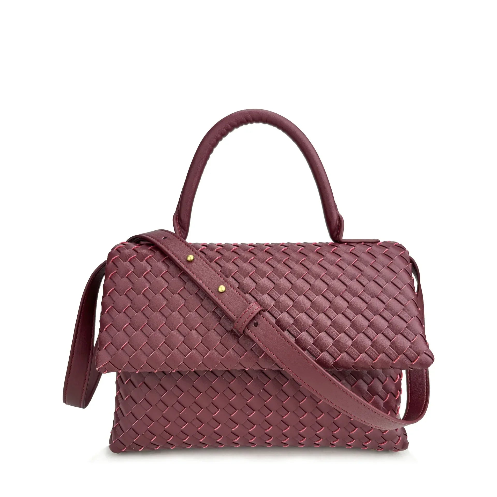 July Braided Genuine Leather Bag