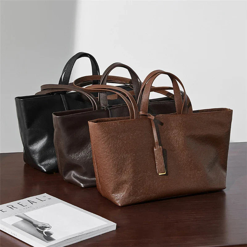 Zélie Genuine Leather Tote Bag