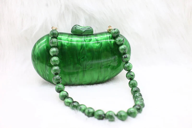 Zendaya Pearlised Acrylic Clutch Bag