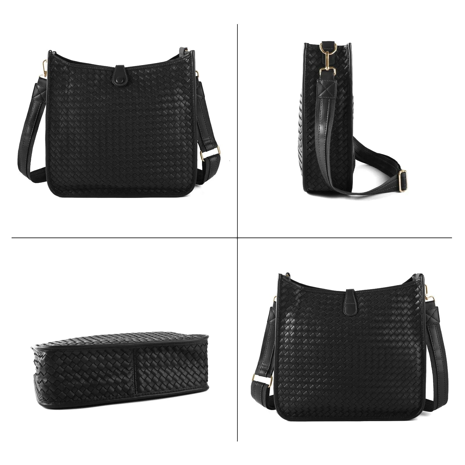 Eduarda Woven Messenger Bag