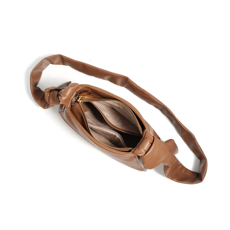 Cecilia Genuine Leather Crossbody Bag with Bow