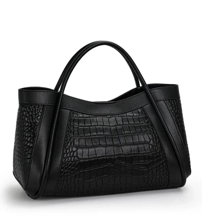 Medium Genuine Leather Bag Adriana Croco