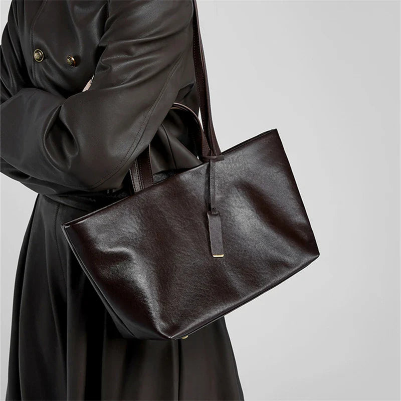 Zélie Genuine Leather Tote Bag