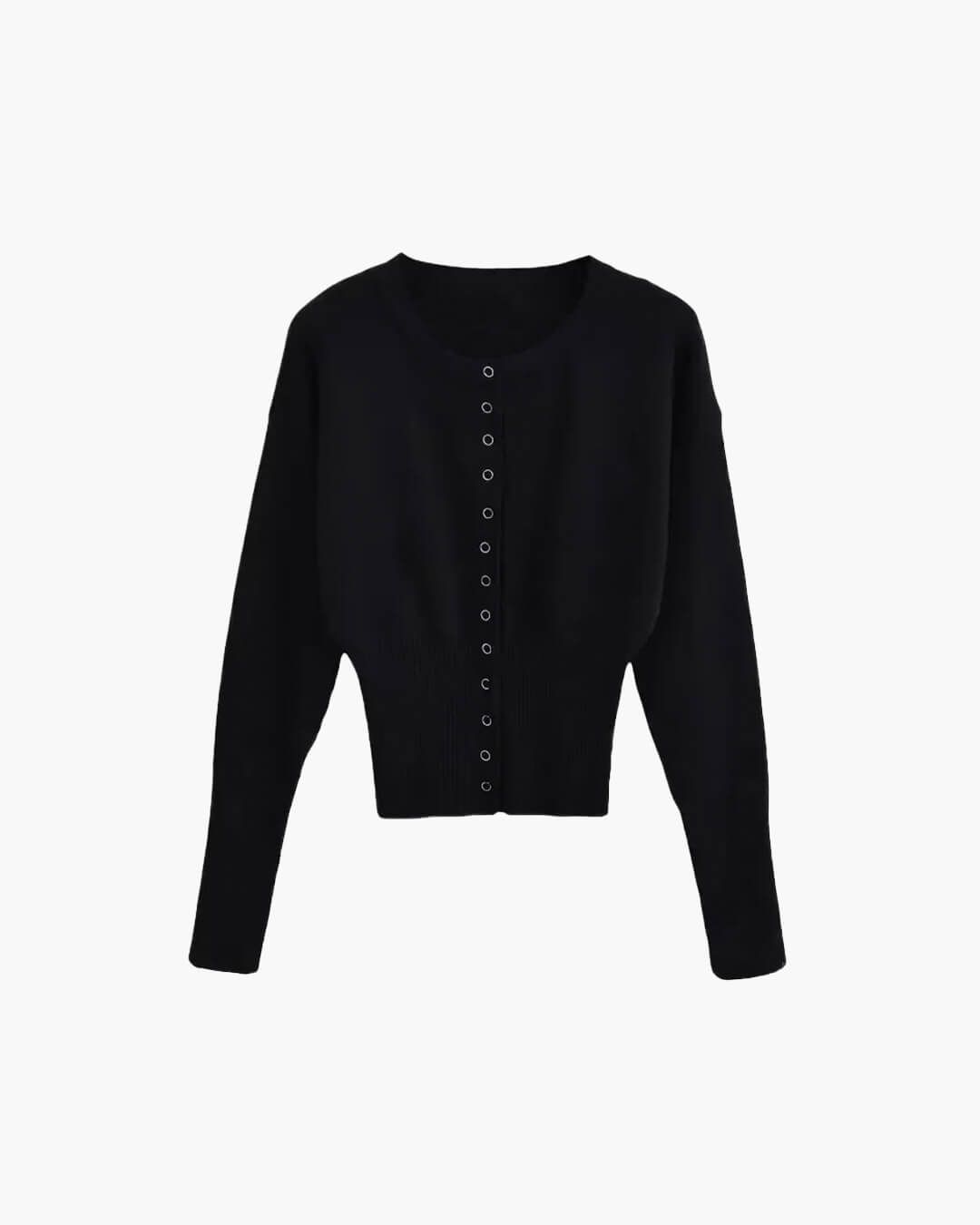 Alice Cardigan Sweater with Round Neck