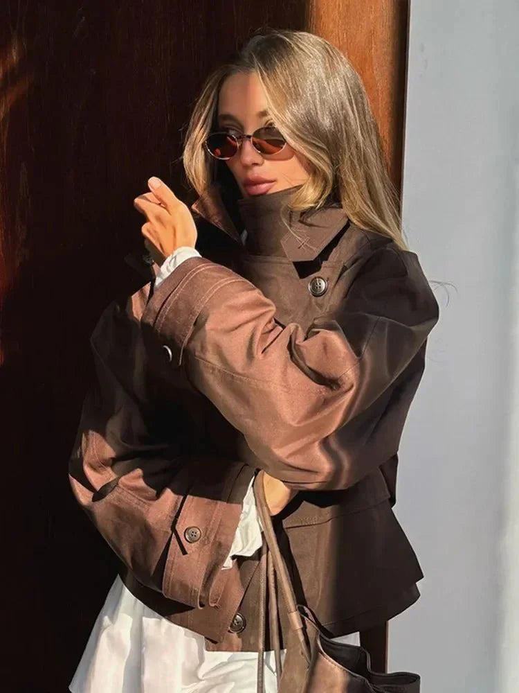 Calista Cropped Trench Coat