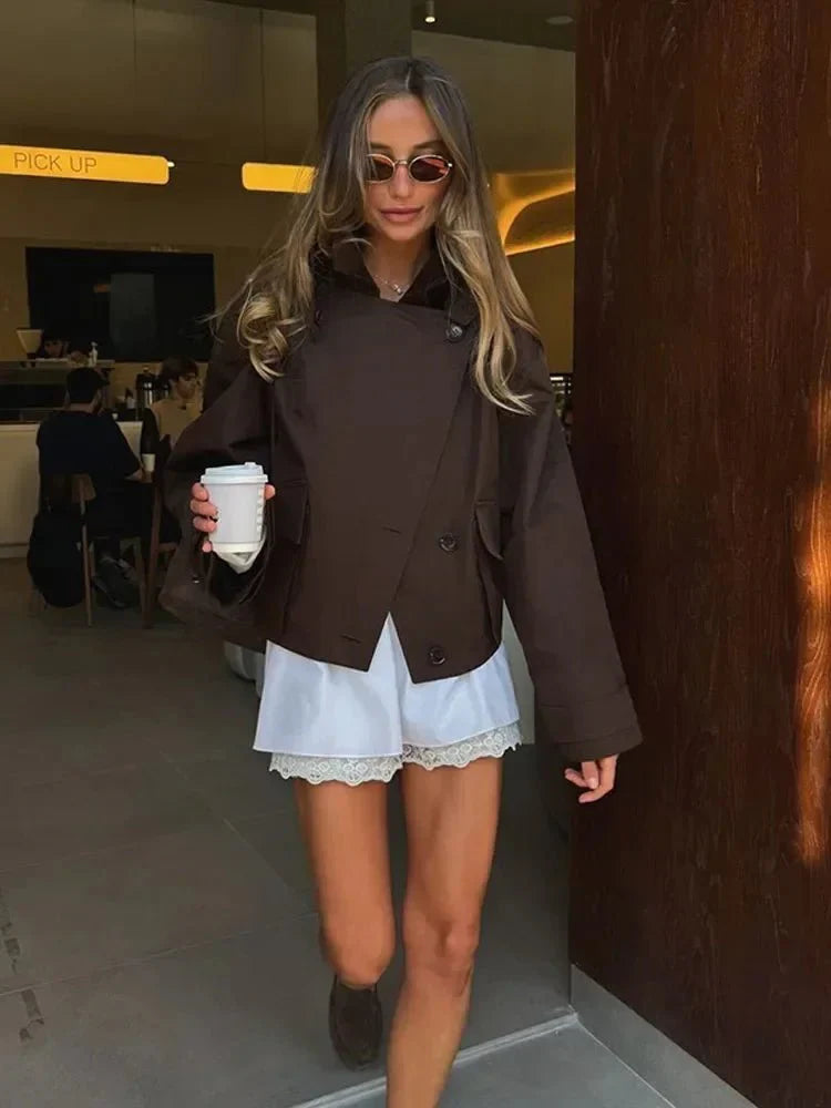 Calista Cropped Trench Coat