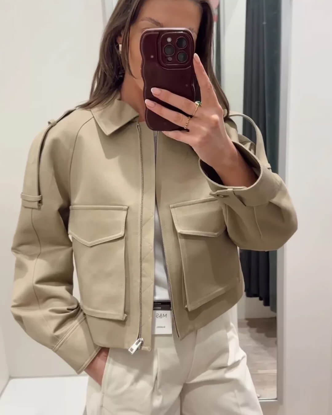 Ella Cropped Trench Jacket
