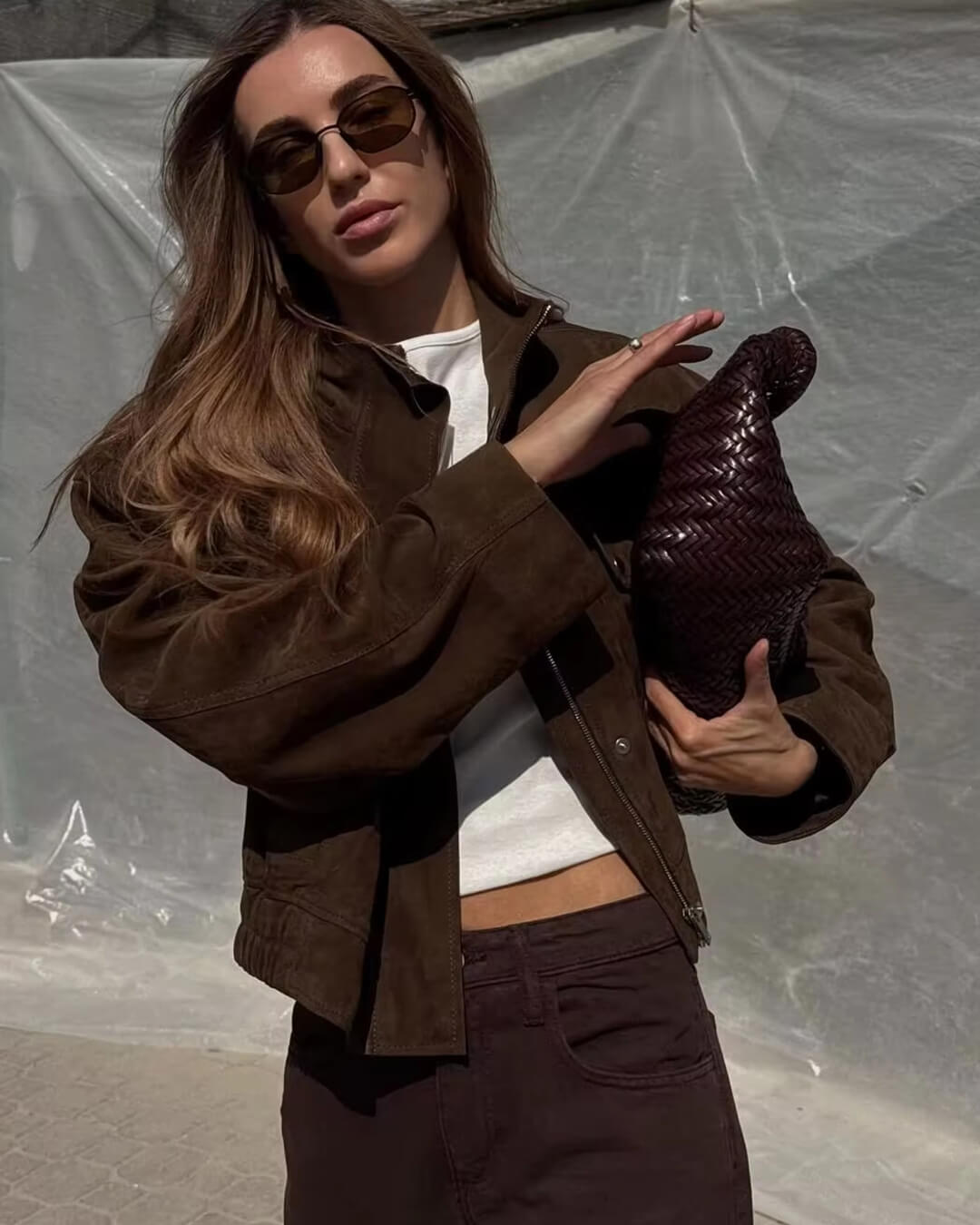 Eve Suede Bomber Jacket