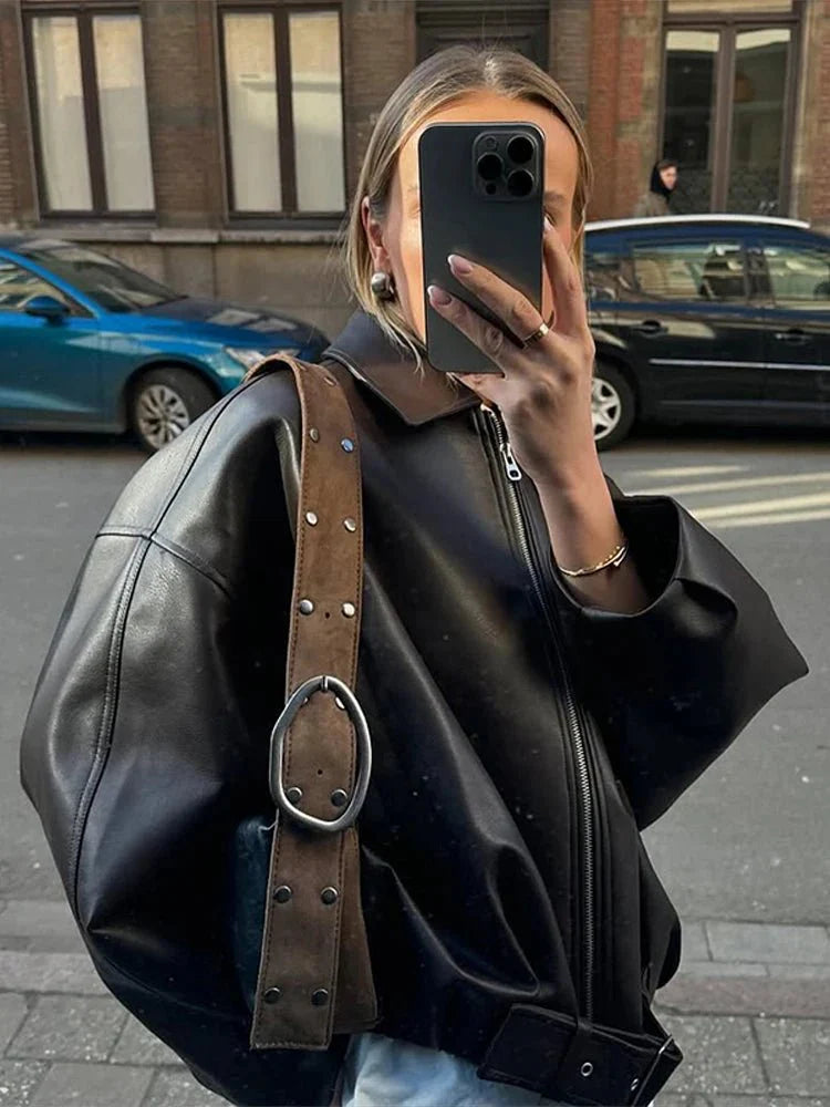 Georgia Vegan Leather Jacket
