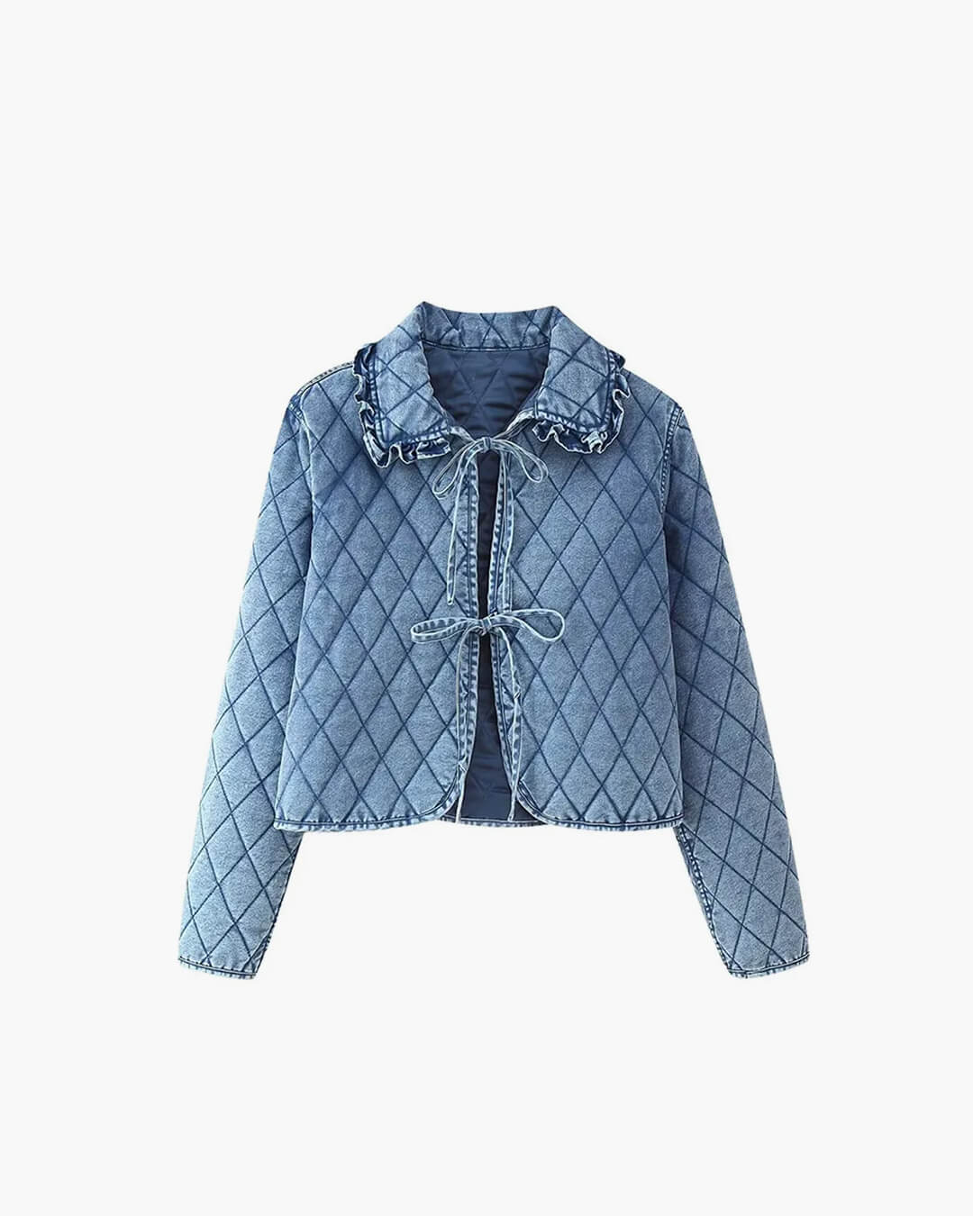 Ivy Denim Jacket with Lace Design