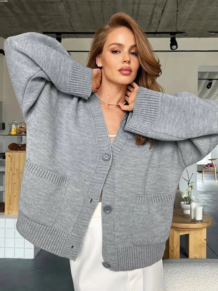 Mina Elegant V Neck Cardigan