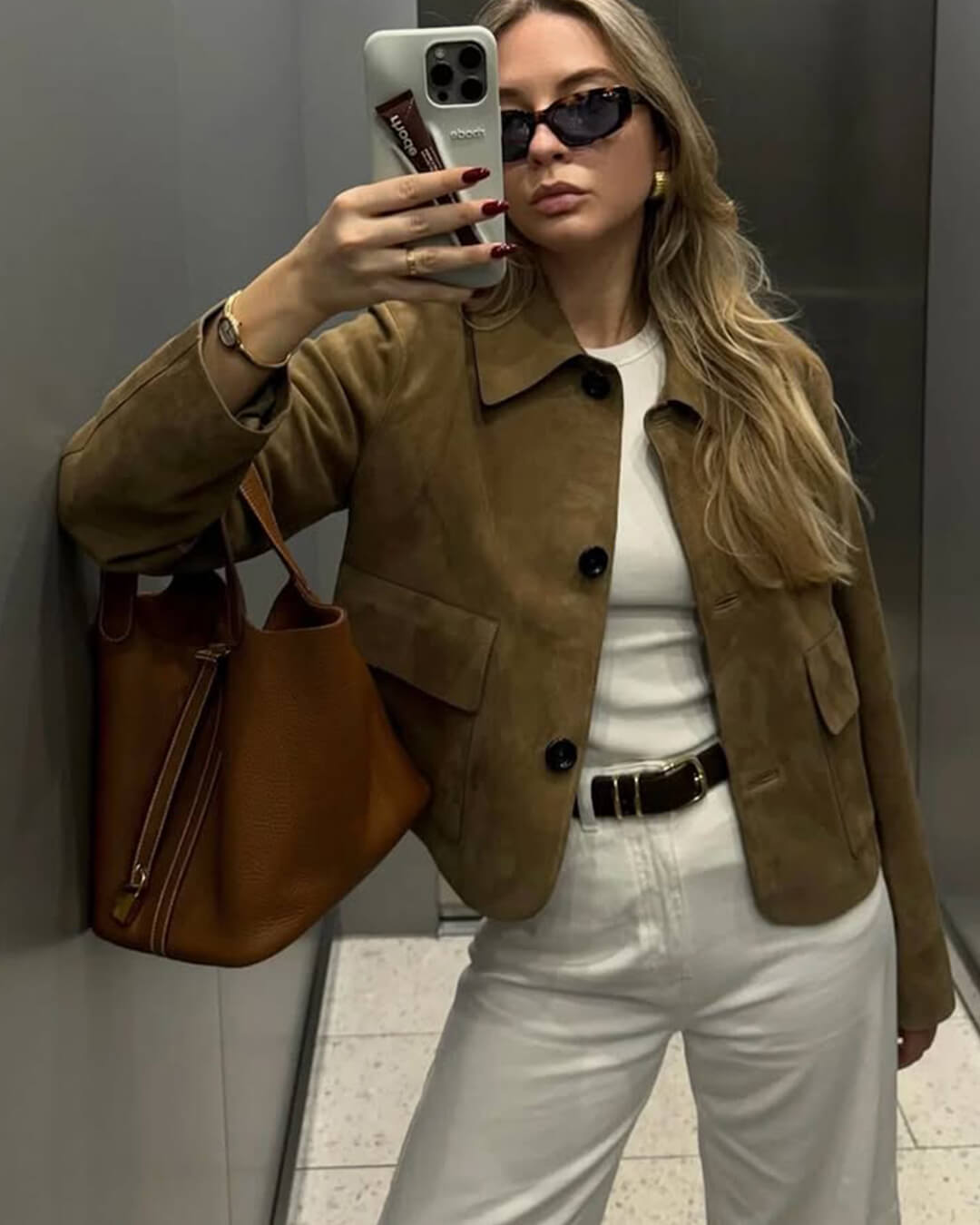 Mirlinda Suede Blazer Jacket