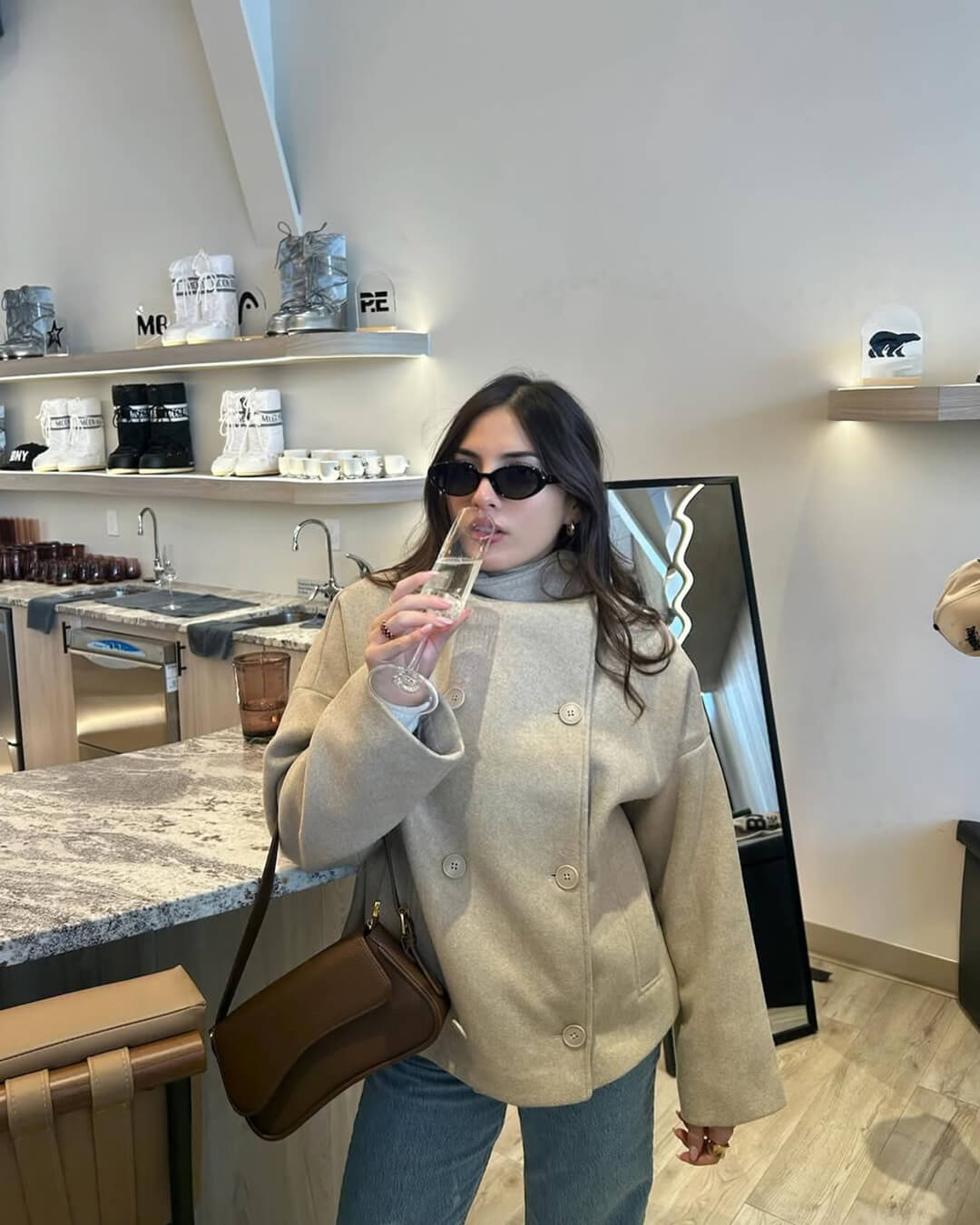 Melissa Trench Coat Jacket with Stand Collar