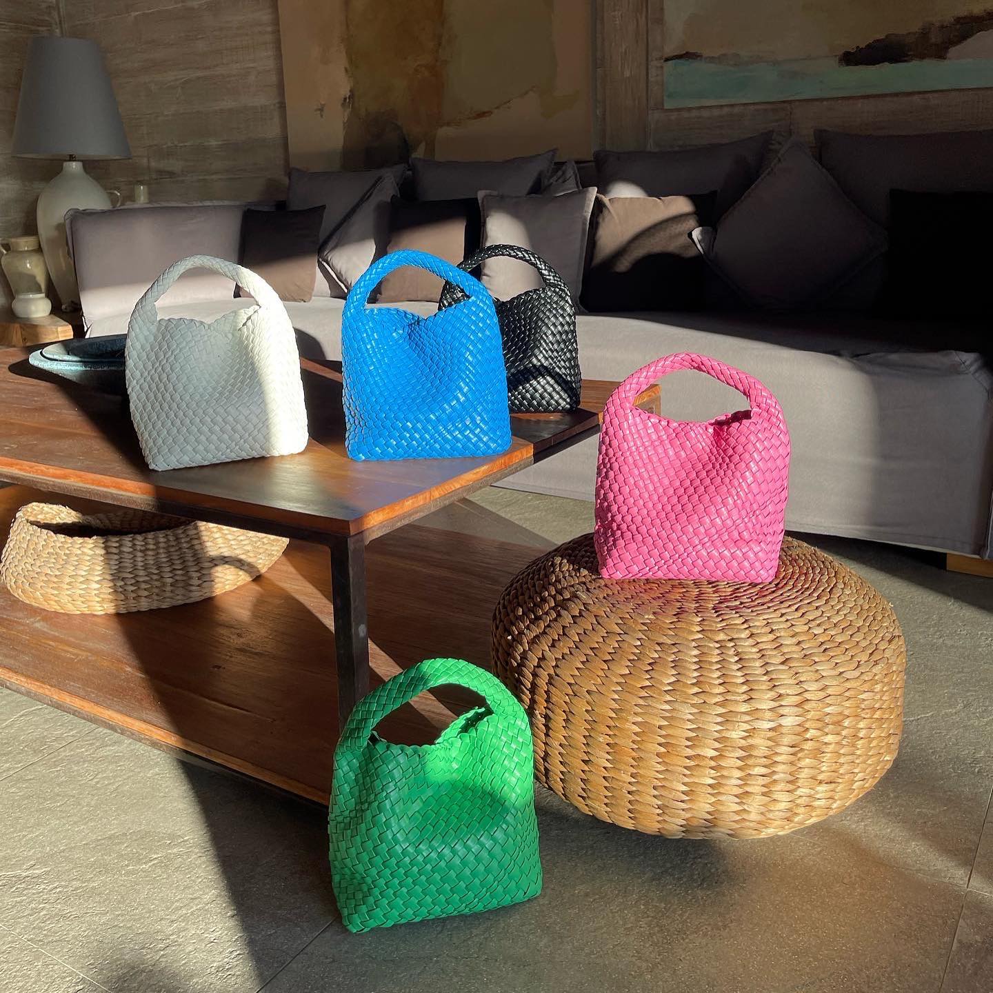 Medium Woven Cora Bag