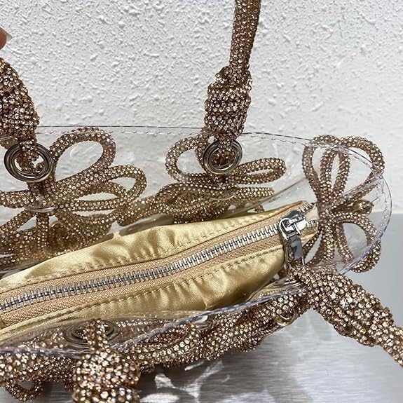 Small Tote Bag Flowers Strass Sabrina