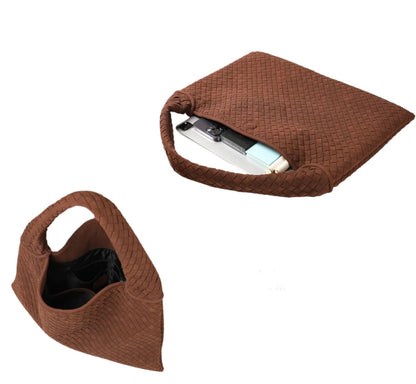 Tory Woven Suede Bag L