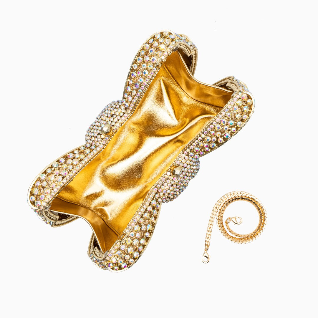 Isabella Strass Bow Clutch Bag
