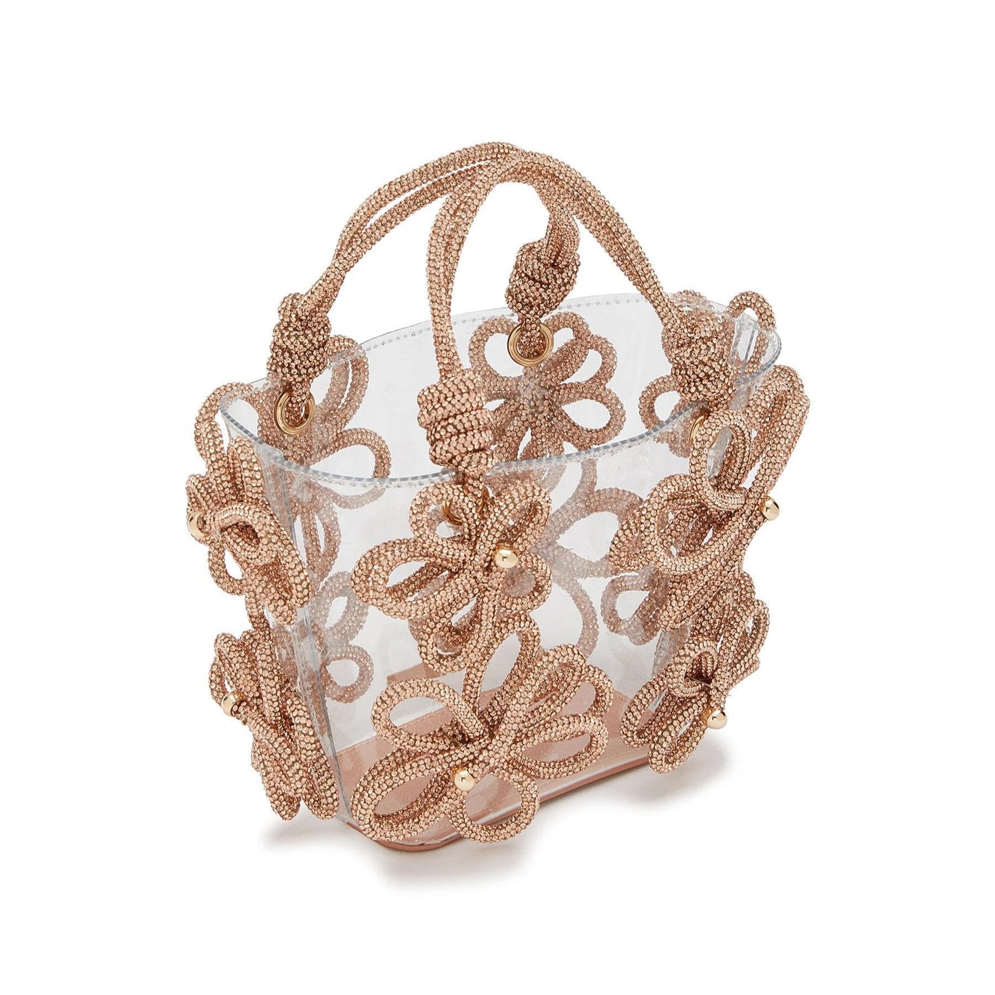 Small Tote Bag Flowers Strass Sabrina