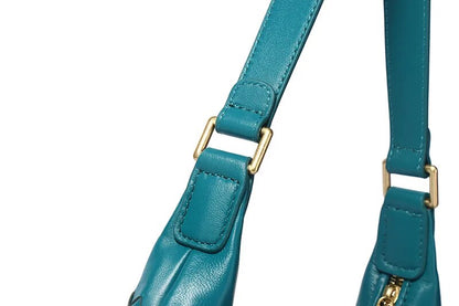 Vanessa Genuine Leather Baguette Bag
