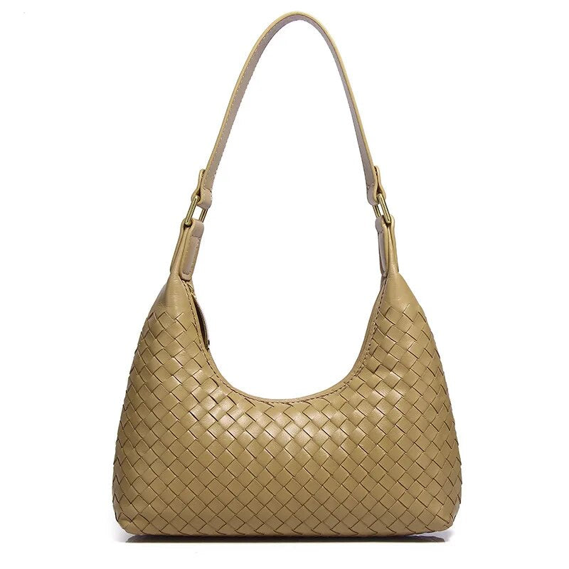 Vanessa Genuine Leather Baguette Bag