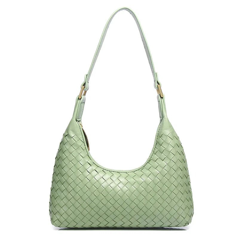 Vanessa Genuine Leather Baguette Bag