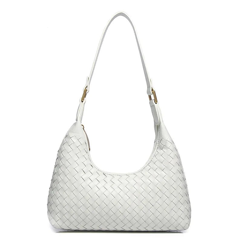 Vanessa Genuine Leather Baguette Bag