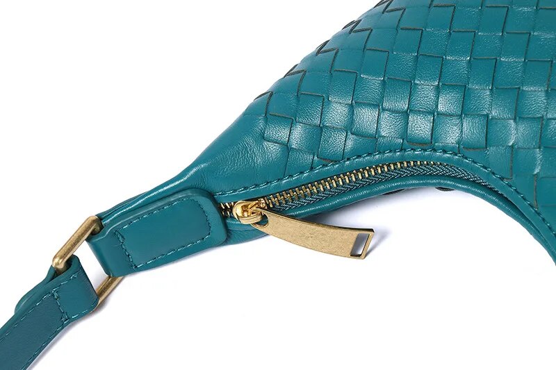 Vanessa Genuine Leather Baguette Bag