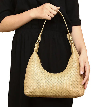 Vanessa Genuine Leather Baguette Bag