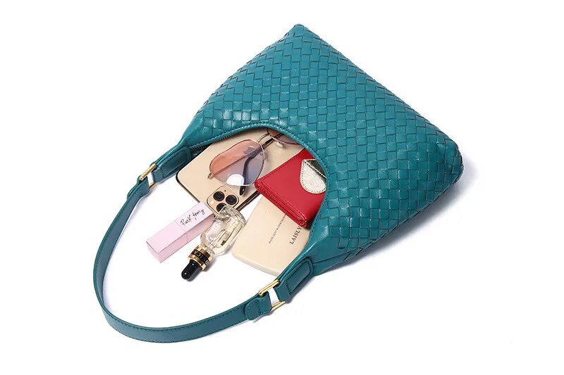 Vanessa Genuine Leather Baguette Bag