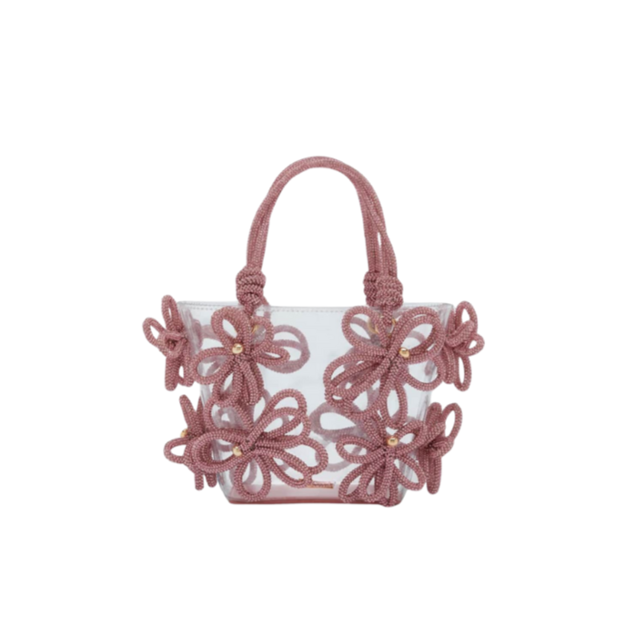 Small Tote Bag Flowers Strass Sabrina