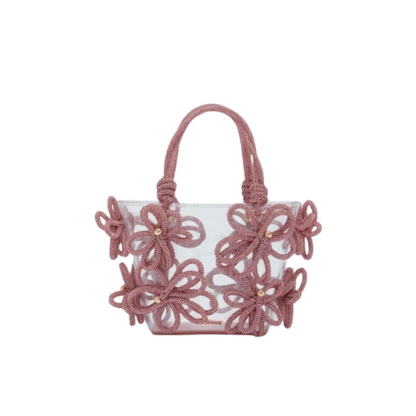 Small Tote Bag Flowers Strass Sabrina