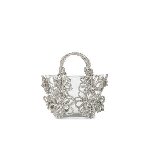 Small Tote Bag Flowers Strass Sabrina