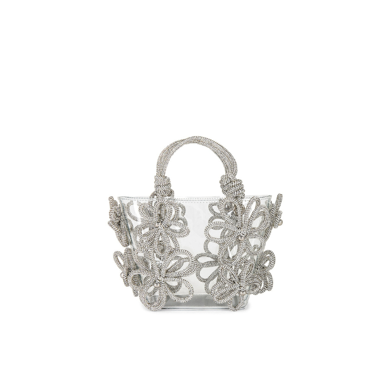 Small Tote Bag Flowers Strass Sabrina