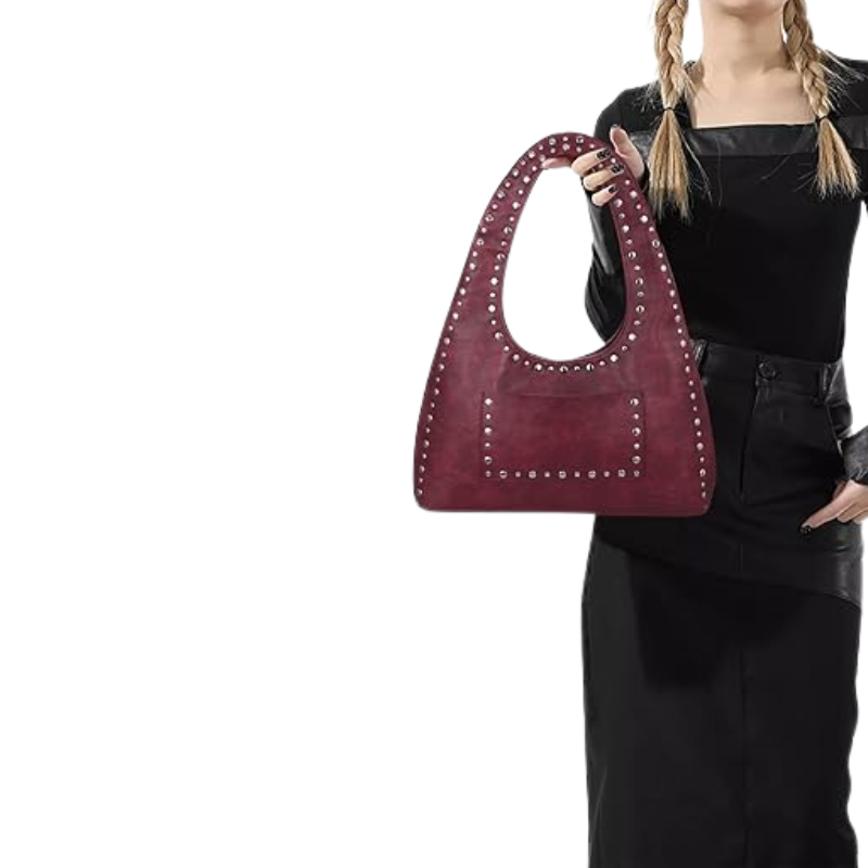 Vintage Boho Studded Shoulder Bag