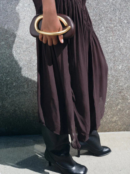 Organic Leather Clutch Crossbody Bag