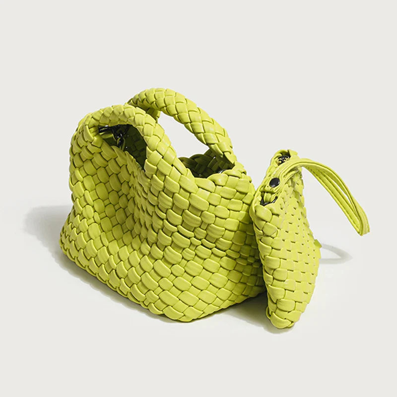 Small Woven Moon Bag