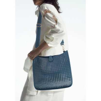 Eduarda Woven Messenger Bag