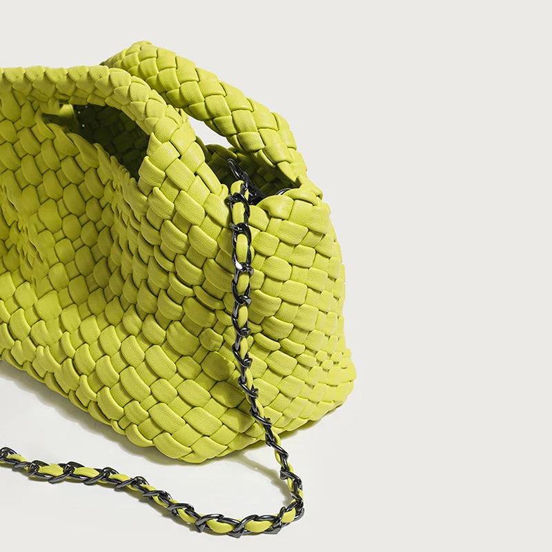 Small Woven Moon Bag