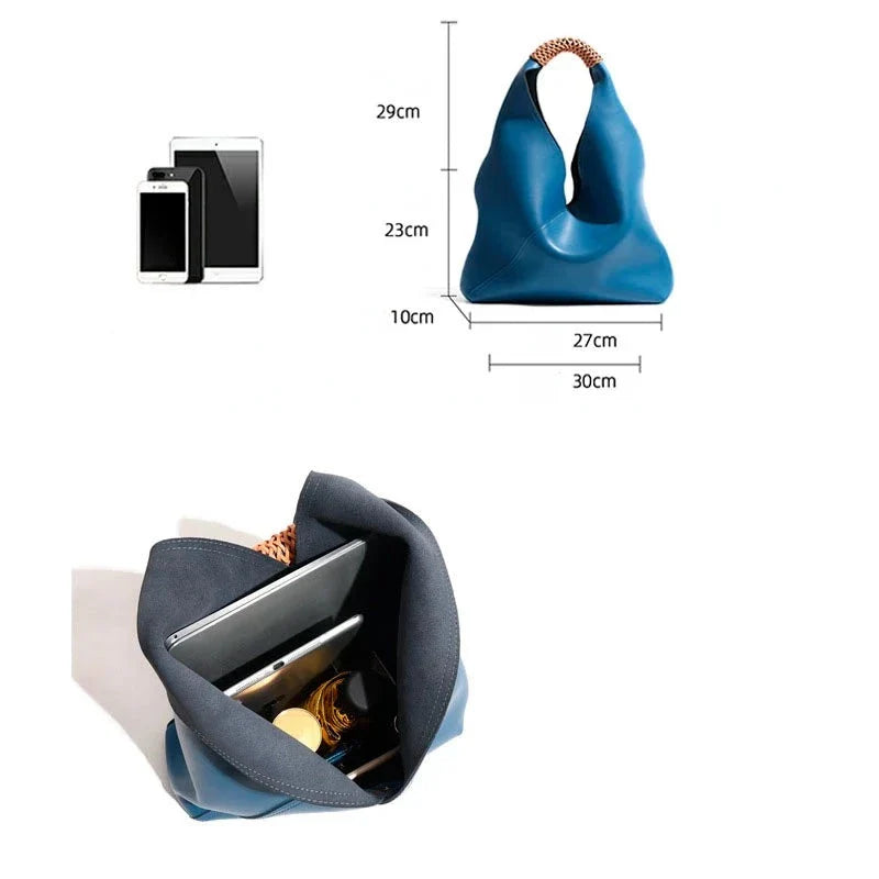 Large Genuine Leather Shopping Bag Hillary