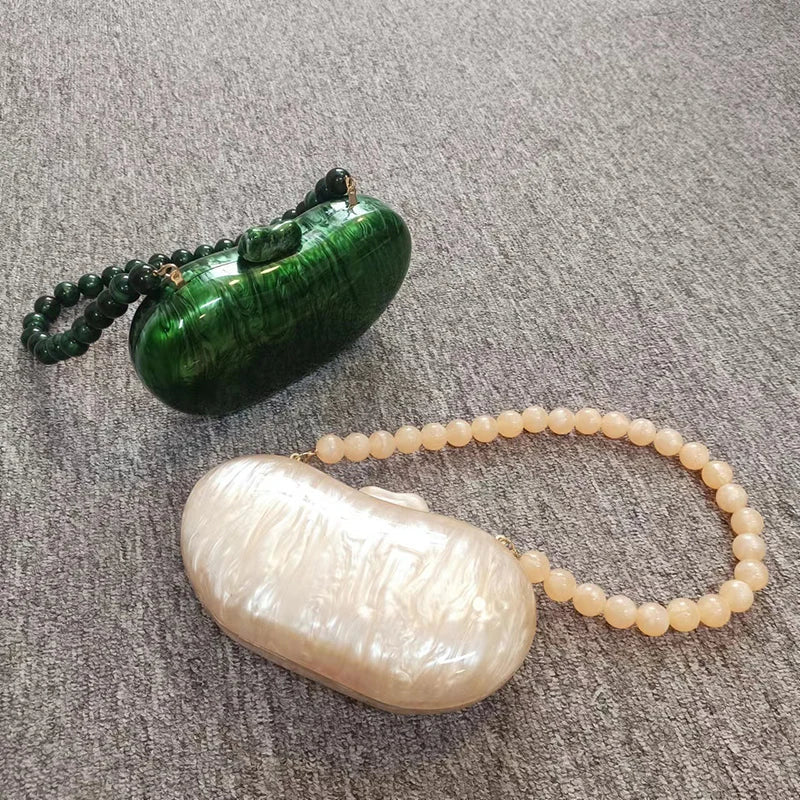 Zendaya Pearlised Acrylic Clutch Bag