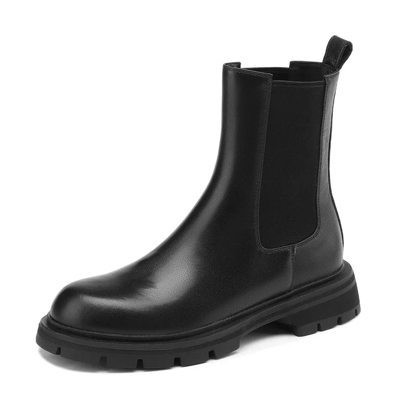 Low-Top Platform Boots with Elastic