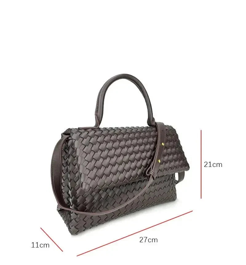 July Braided Genuine Leather Bag